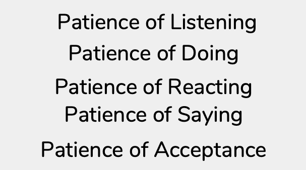Types of patience