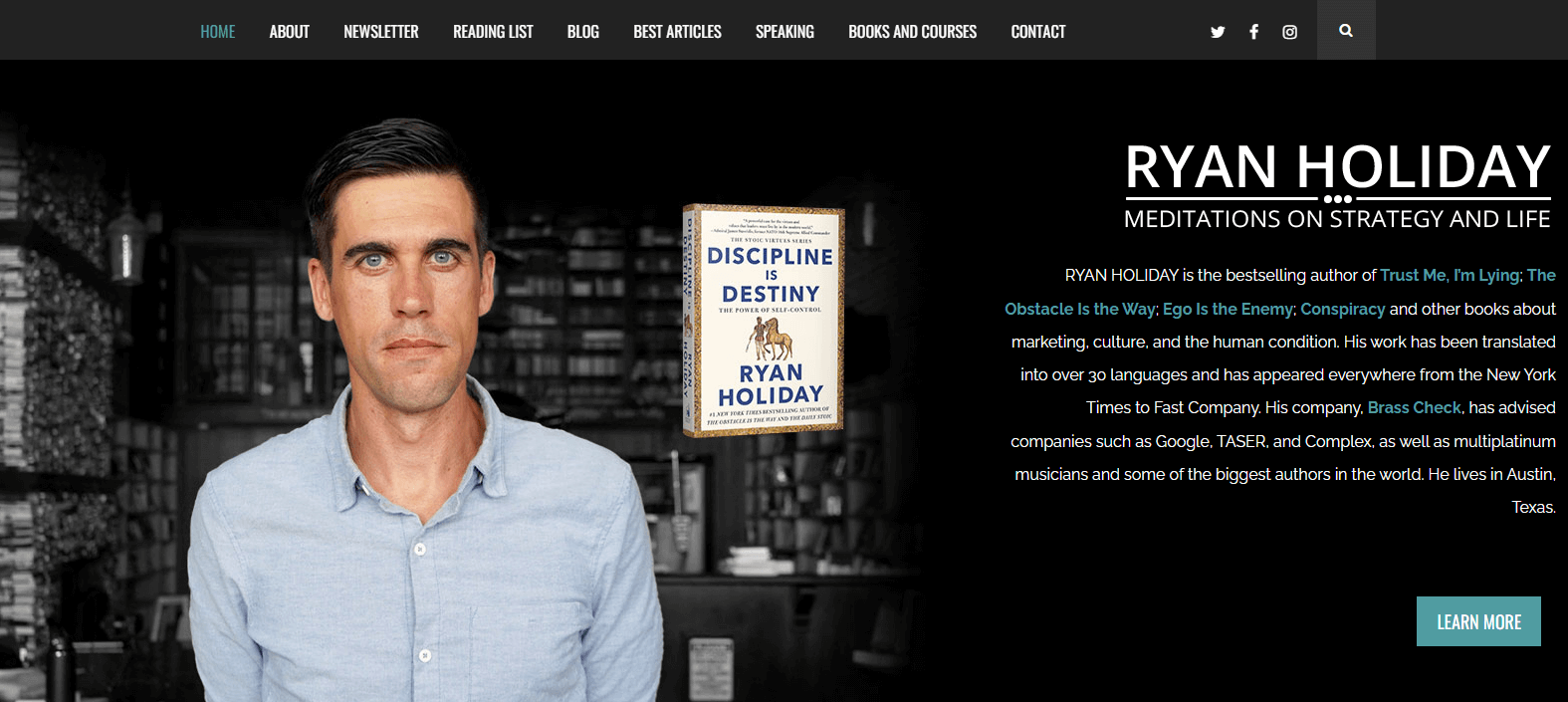One of the best blogs on life by Ryan Holiday