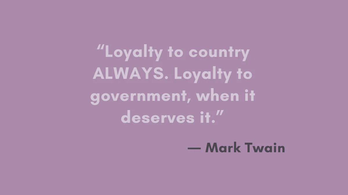 Mark Twain quote on politics