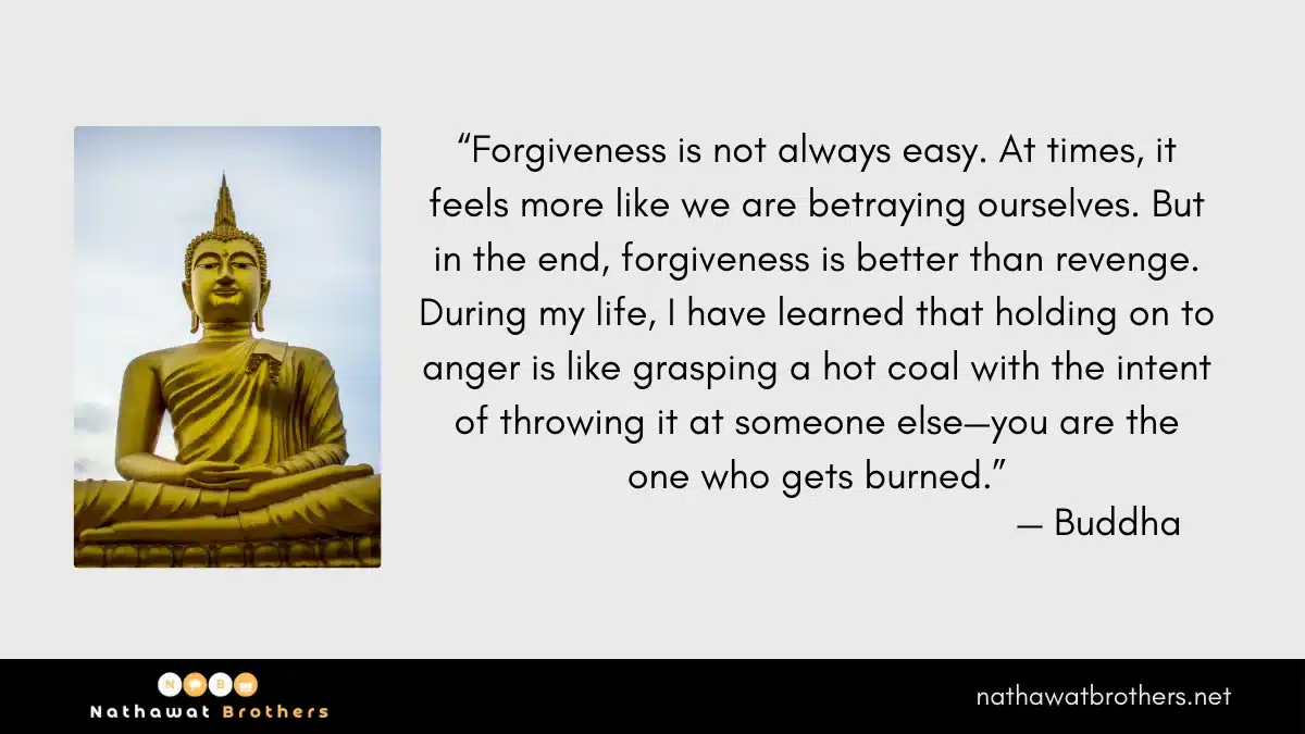 Buddha's views on forgiveness.