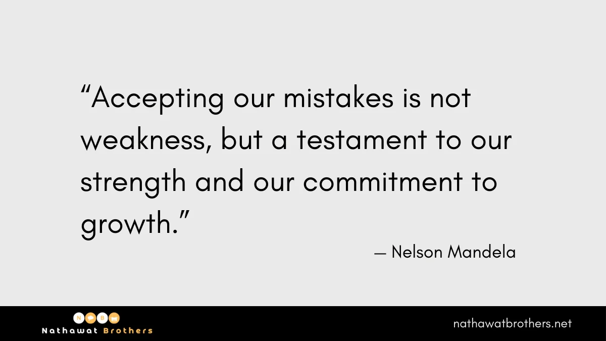 Quote on accepting mistakes